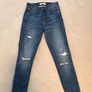 Madewell 9” high rise skinny jeans